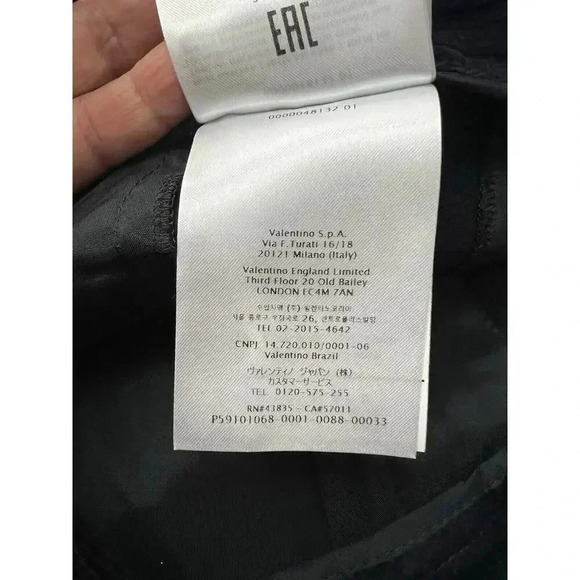 NWT Authentic Red Valentino Velvet Corduroy Navy Boot Cut Pants Sz 40 US 12 - Picture 11 of 16